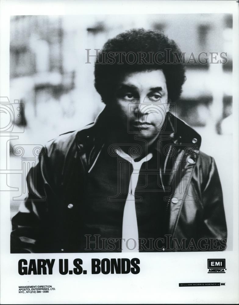 1983 Press Photo Gary U.S. Bonds Rock Pop Singer Songwriter Musician - cvp01235 - Historic Images