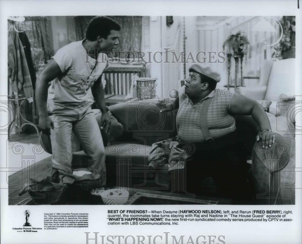 1985 Press Photo Haywood Nelson & Fred Barry in What's Happening Now!! - Historic Images