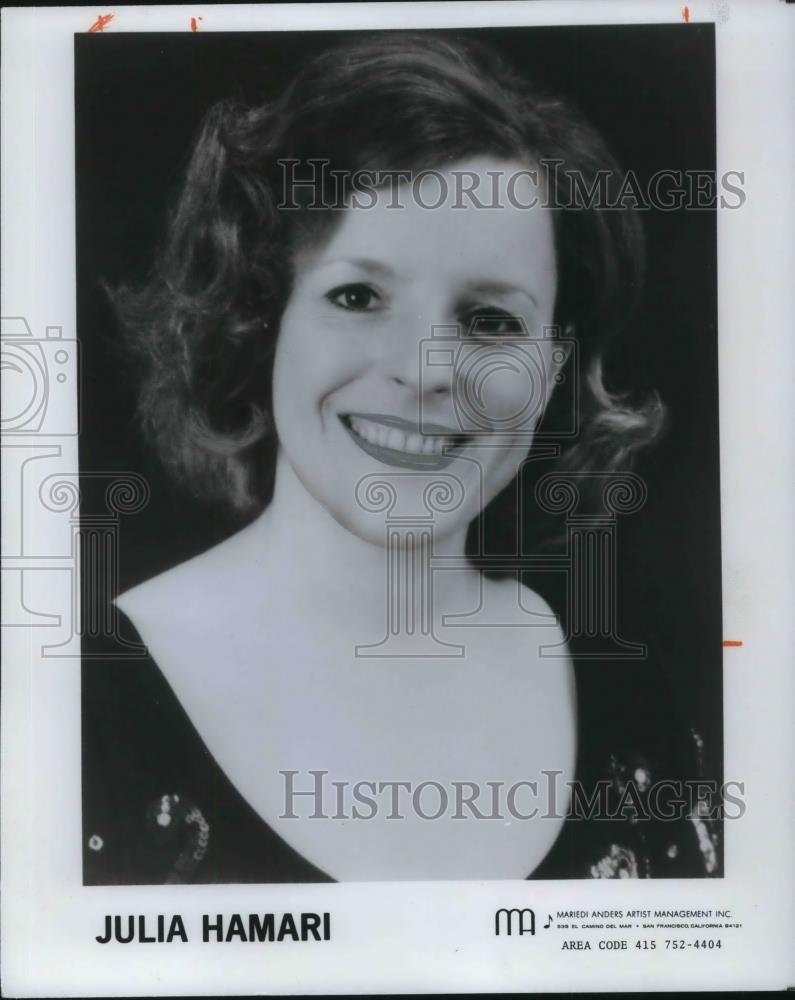 1978 Press Photo Julia Hamari Mezzo-Soprano and Alto Opera Singer - cvp16065 - Historic Images