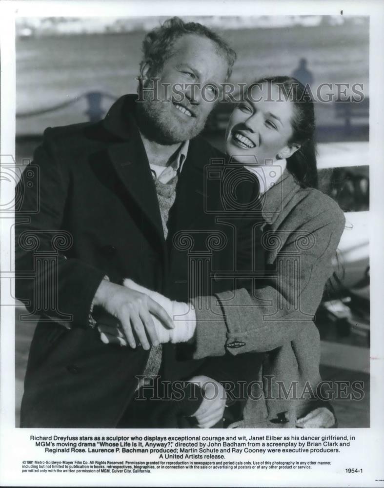1982 Press Photo Richard Dreyfus With Janet Elber In Whose Line Is It Anyway - Historic Images