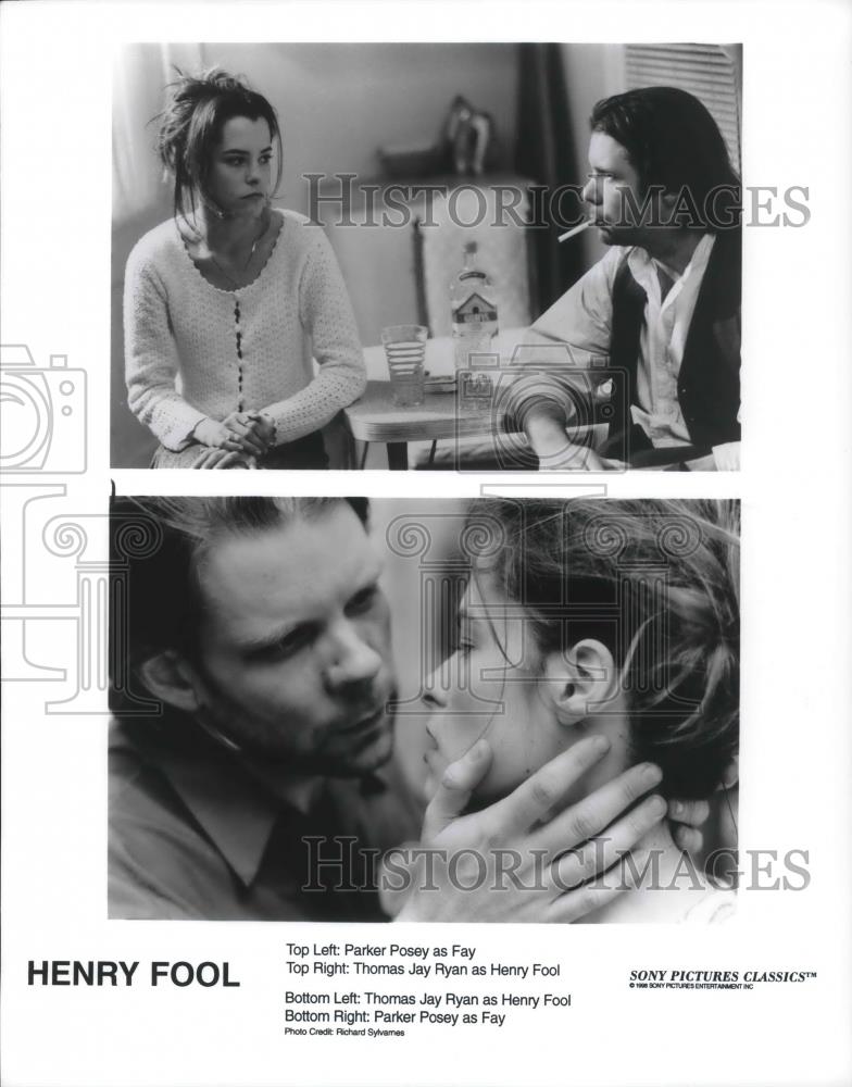 1998 Press Photo Parker Posey &amp; Thomas Jay Ryan in Henry Fool - cvp10899 - Historic Images