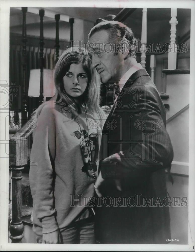 1969 Press Photo Cindy Ferrare &amp; David Niven in The Impossible Years - cvp18866 - Historic Images