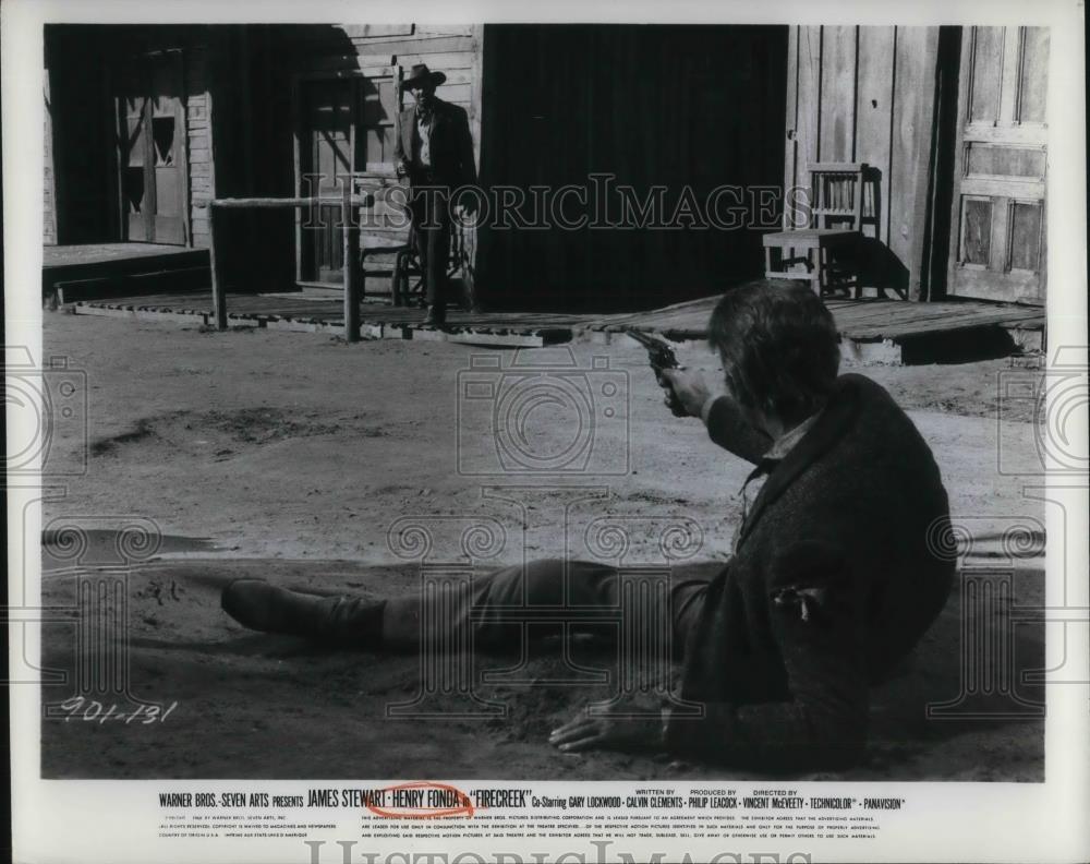 1970 Press Photo James Stewart &amp; Henry Fonda in Firecreek - cvp15209 - Historic Images