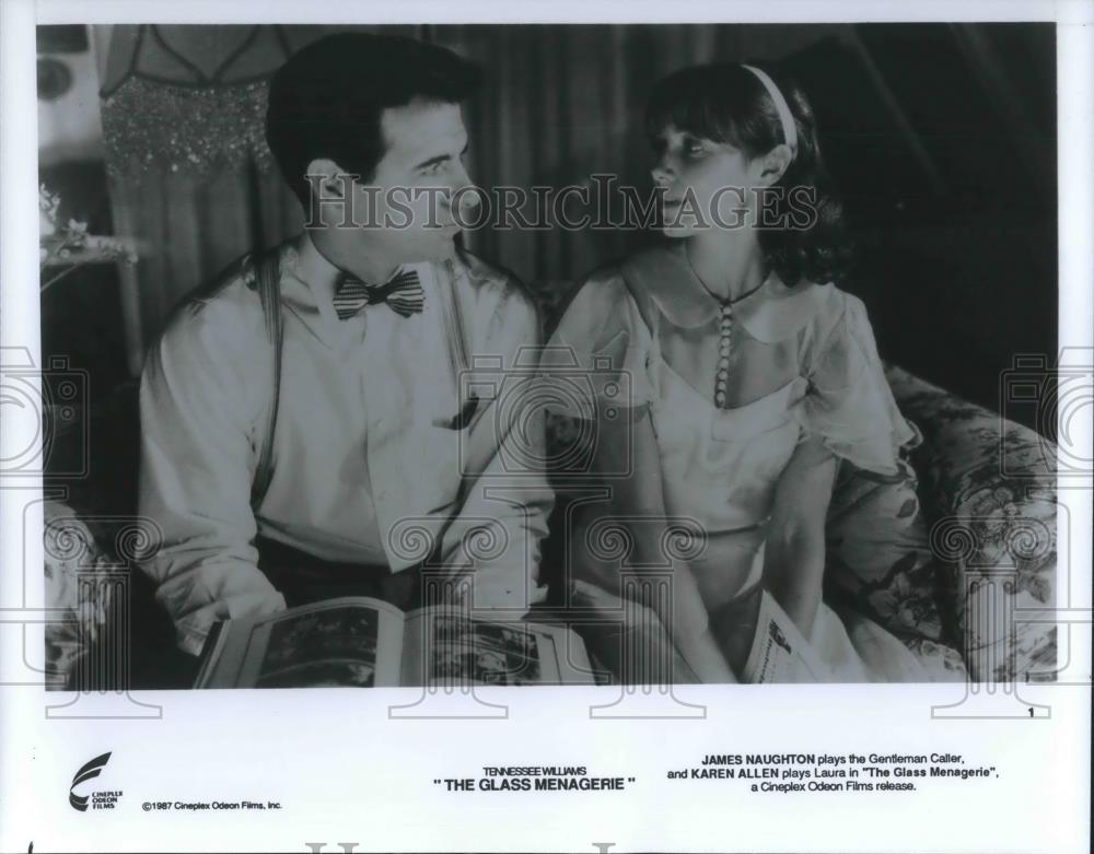 1988 Press Photo James Naughton &amp; Karen Allen in The Glass Menagerie - cvp09418 - Historic Images