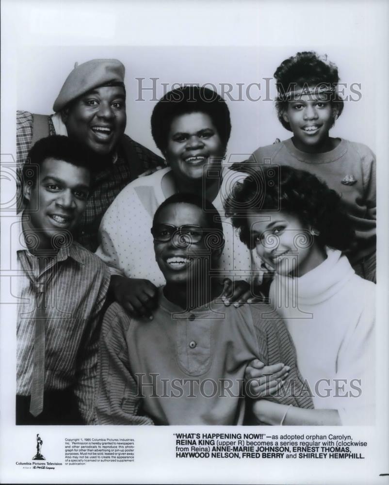 1985 Press Photo Reina King Anne Marie Johnson Ernest Thomas Haywood Nelson - Historic Images