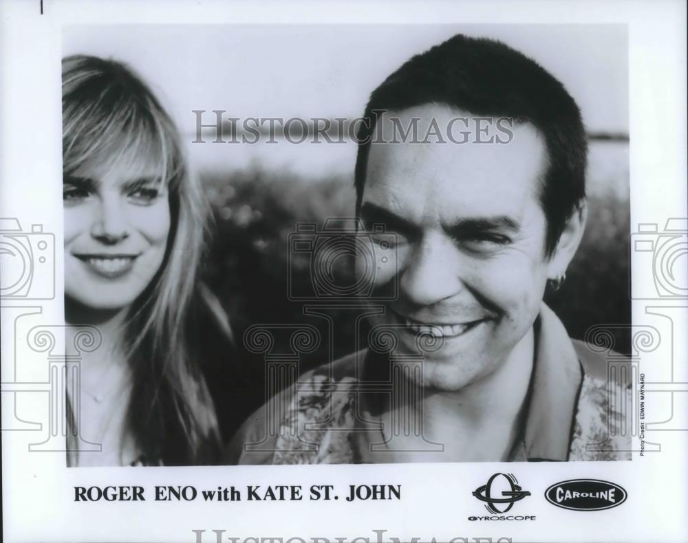 Press Photo Roger Eno with Kate St. John Singer Songwriter Musician - cvp06571 - Historic Images