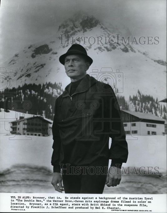 1968 Press Photo Yul Brynner in The Double Man - cvp01114 - Historic Images