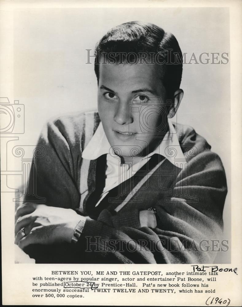 1968 Press Photo Pat Boone Pop Singer Actor Entertainer Writer - cvp01244 - Historic Images