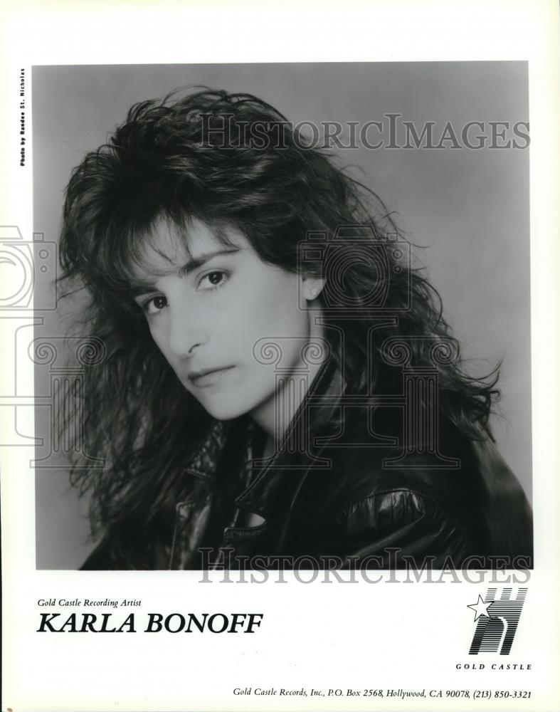 1988 Press Photo Karla Bonoff Folk Rock Singer Songwriter - cvp01223 - Historic Images