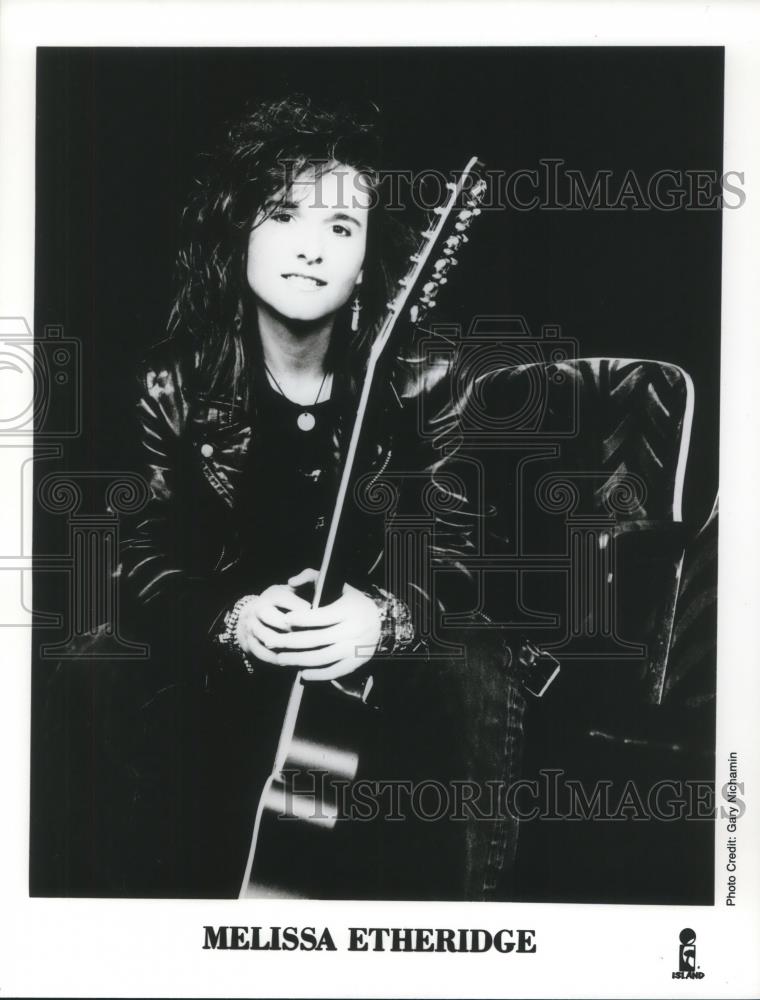 1990 Press Photo Melissa Etheridge Rock Singer Songwriter Guitarist - cvp06171 - Historic Images