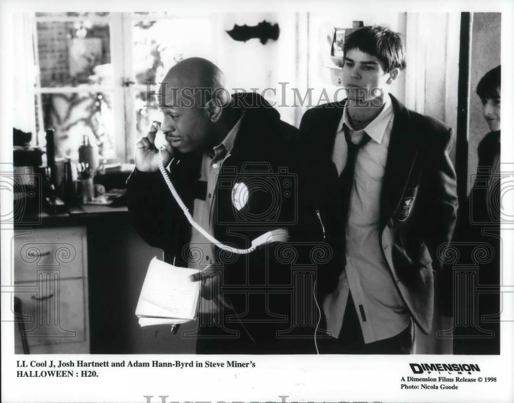 1998 Press Photo LL Cool J Josh Hartnett and Adam Hann-Byrd in Halloween: H20 - Historic Images