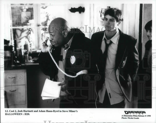 1998 Press Photo LL Cool J Josh Hartnett and Adam Hann-Byrd in Halloween: H20 - Historic Images