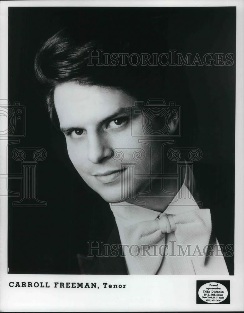 1989 Press Photo Carroll Freeman, Tenor - cvp12111 - Historic Images
