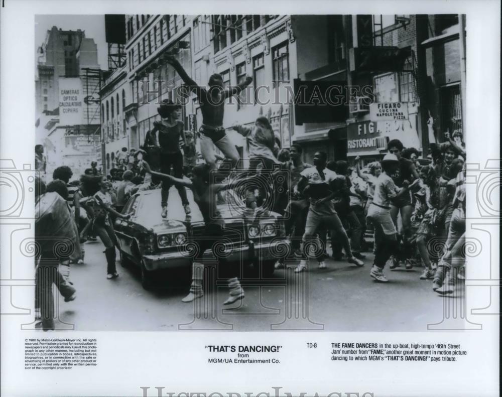 1986 Press Photo The Fame Dancers in a scene from That&#39;s Dancing! - cvp12279 - Historic Images