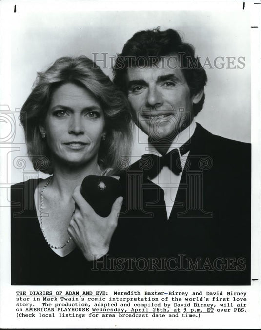 1989 Press Photo Meredith Baxter Birney & David Birney in Diaries of Adam & Eve - Historic Images