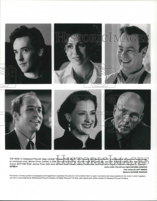 1997 Press Photo Minnie Driver & Dan Aykroyd in Grosse Point Blank - cvp05140 - Historic Images