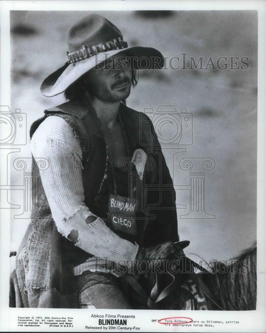 1973 Press Photo Tony Anthony in Blindman - cvp08278 - Historic Images