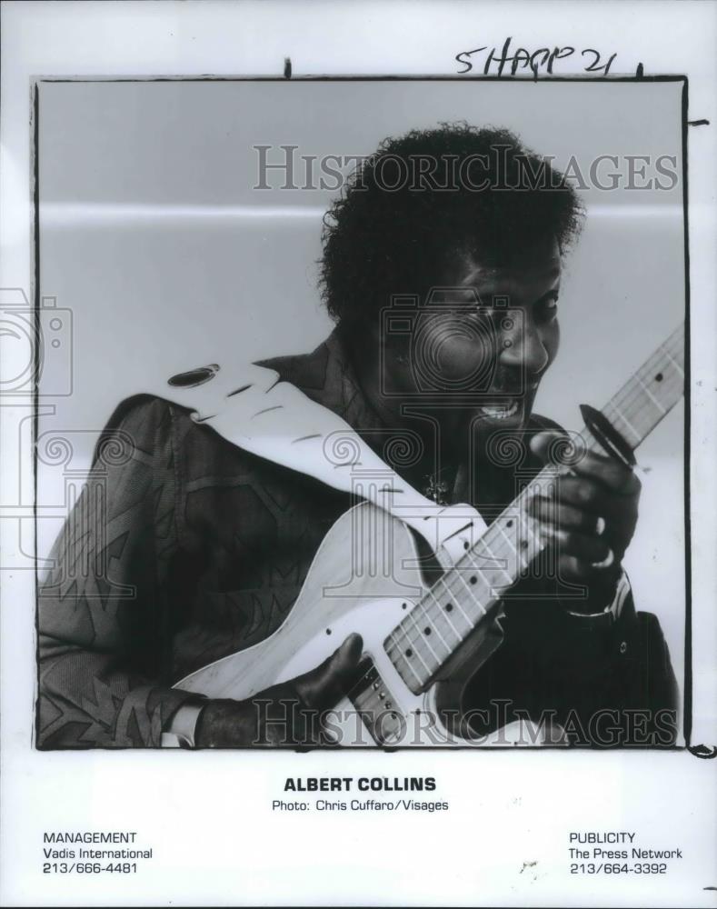 1988 Press Photo Albert Collins Blues Rock Singer Guitarist Musician - cvp02529 - Historic Images