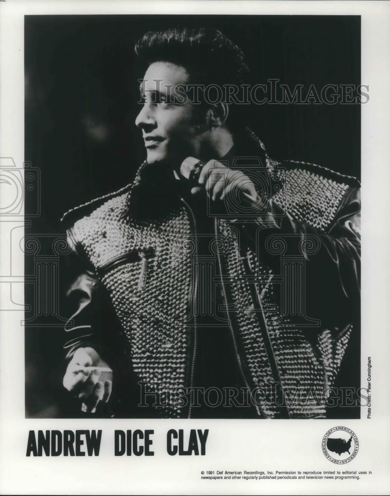 1991 Press Photo Andrew Dice Clay Stand-Up Comedian Actor - cvp02470 - Historic Images