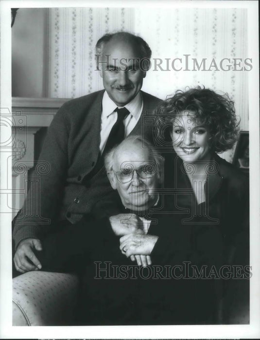 1989 Press Photo Peter Goetz Barnard Hughes Christine Ebersole The Cavanaughs - Historic Images