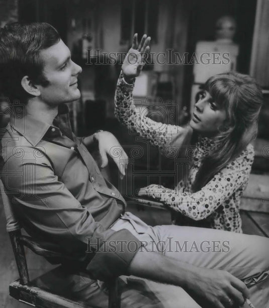 1969 Press Photo Blythe Danner and Keir Dullea in Butterflies in the Garden - Historic Images