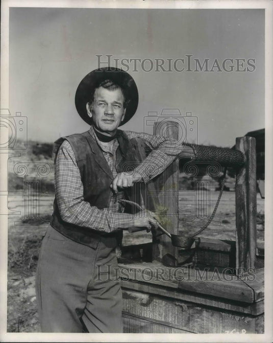 1958 Press Photo Joseph Cotten in The Halliday Brand - cvp01528 - Historic Images