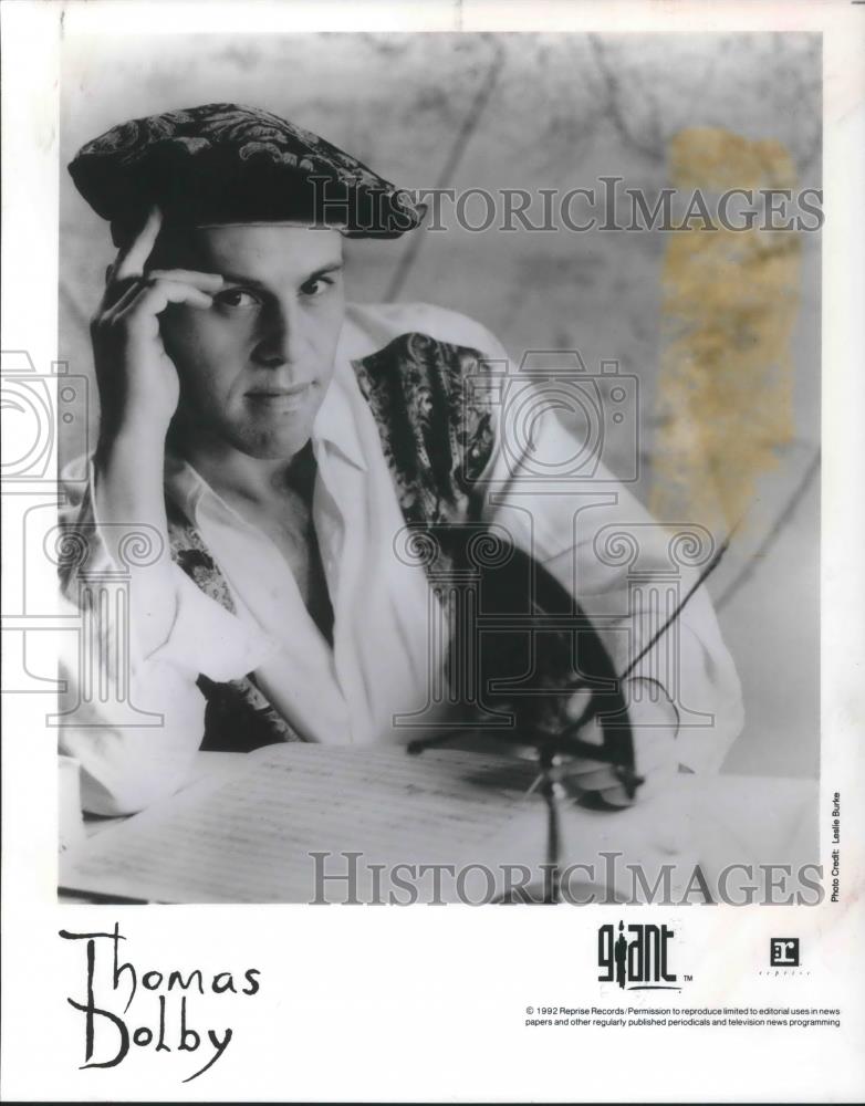 1992 Press Photo Thomas Dolby New Wave Music Singer Songwriter Musician - Historic Images