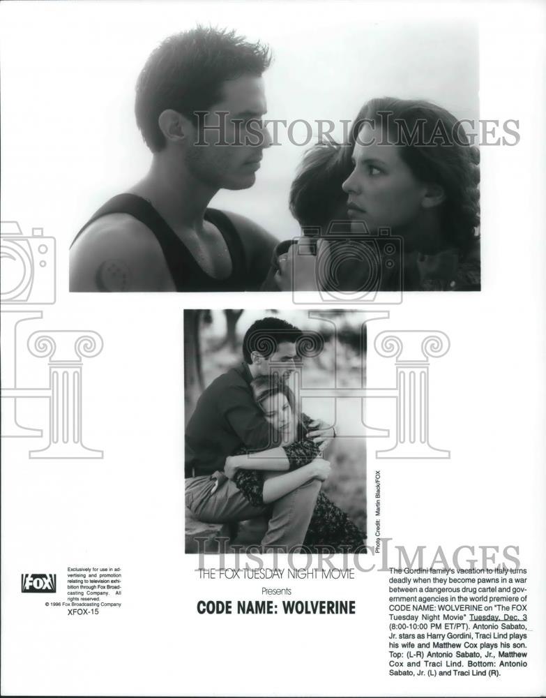 1996 Press Photo Antonia Sabato Jr in Code Name Wolverine - cvp09924 - Historic Images