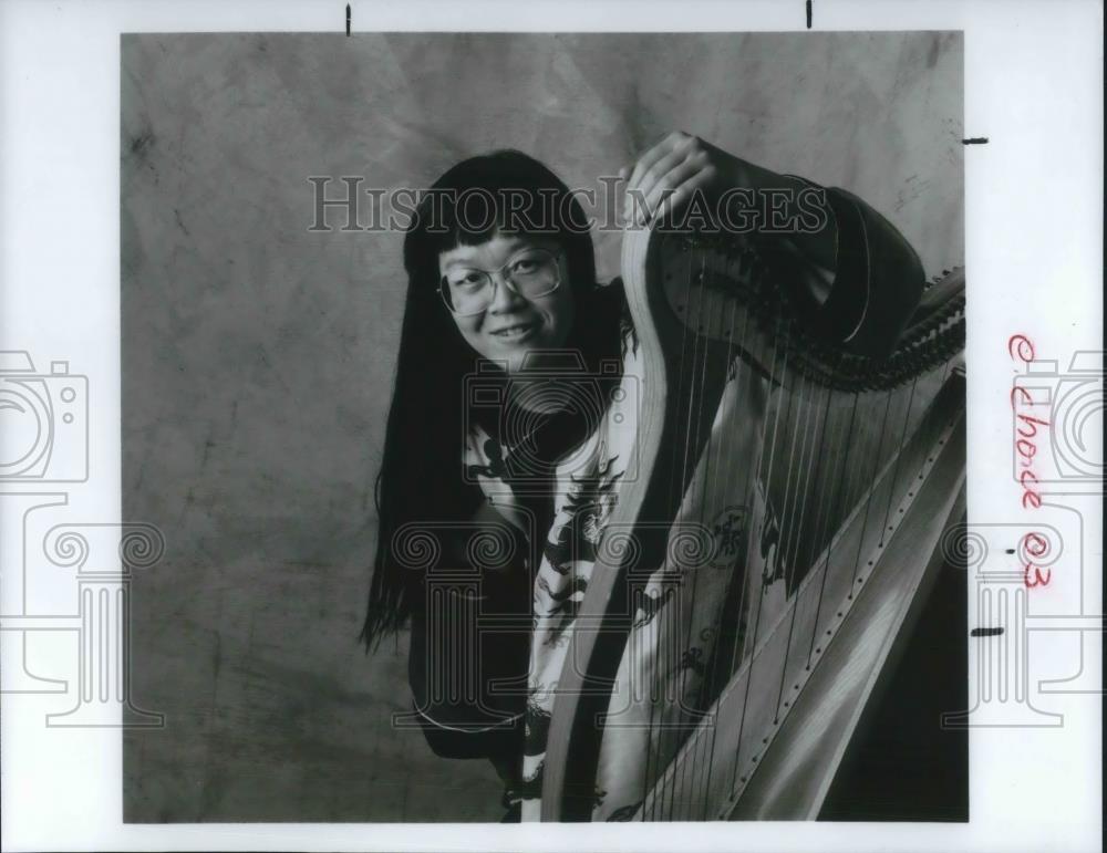 2003 Press Photo Jocelyn Chang Harpist Cleveland Chamber Symphony - cvp07610 - Historic Images