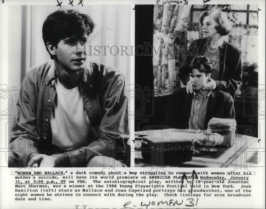 1990 Press Photo Josh Hamilton stars in Woman and Wallace - cvp16384 - Historic Images