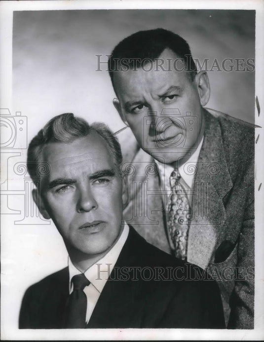 1955 Press Photo Warner Anderson and Tom Tulley on The Line-Up - cvp08708 - Historic Images