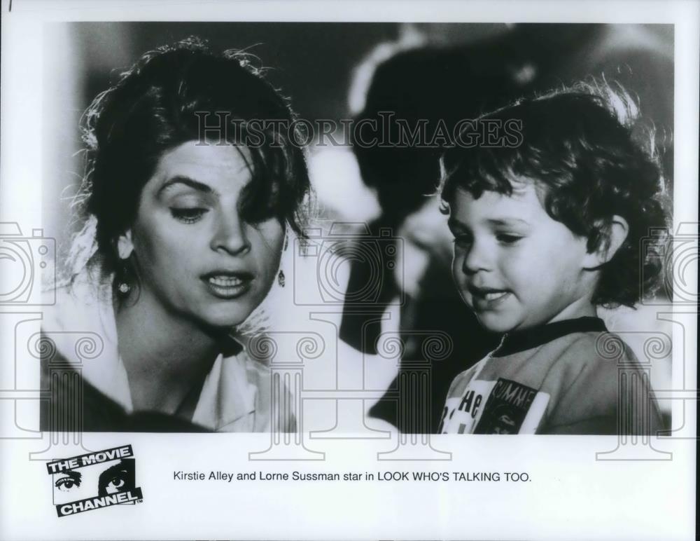 1991 Press Photo Kirstie Alley &amp; Lorne Sussman in Look Who&#39;s Talking Too - Historic Images