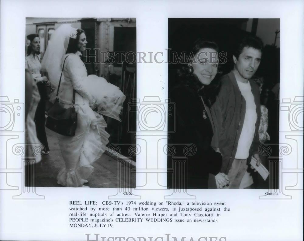 1993 Press Photo Valerie Harper and Tony Cacciotti Real Life Nuptials - Historic Images