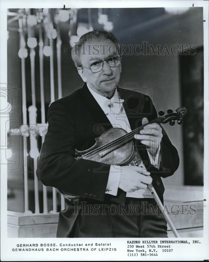 1984 Press Photo Gerhard Bosse Conductor Soloist Gewandhaus Bach Orchestra - Historic Images