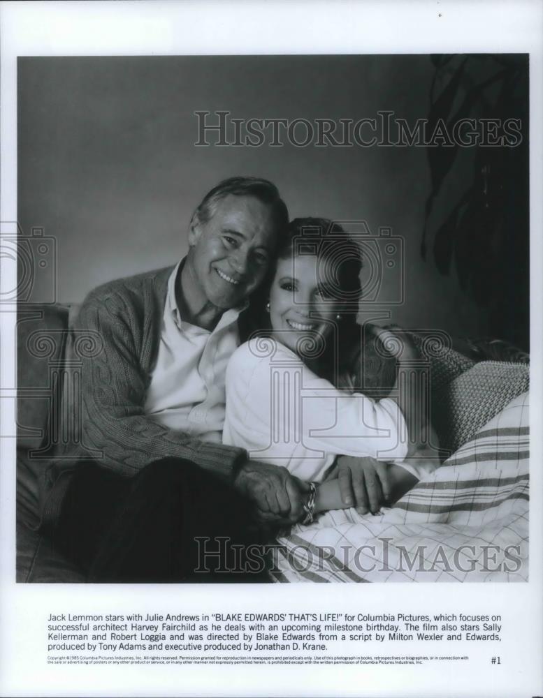 1987 Press Photo Jack Lemmon and Julie Andrews in Blake Edwards' That's Life - Historic Images