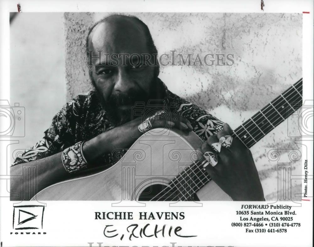 1995 Press Photo Richie Havens Folk Rock Funk Singer Songwriter Musician - Historic Images