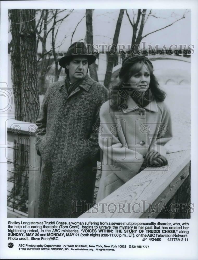 1990 Press Photo Shelley Long Tom Conti Voices Within: The Story of Truddi Chase - Historic Images