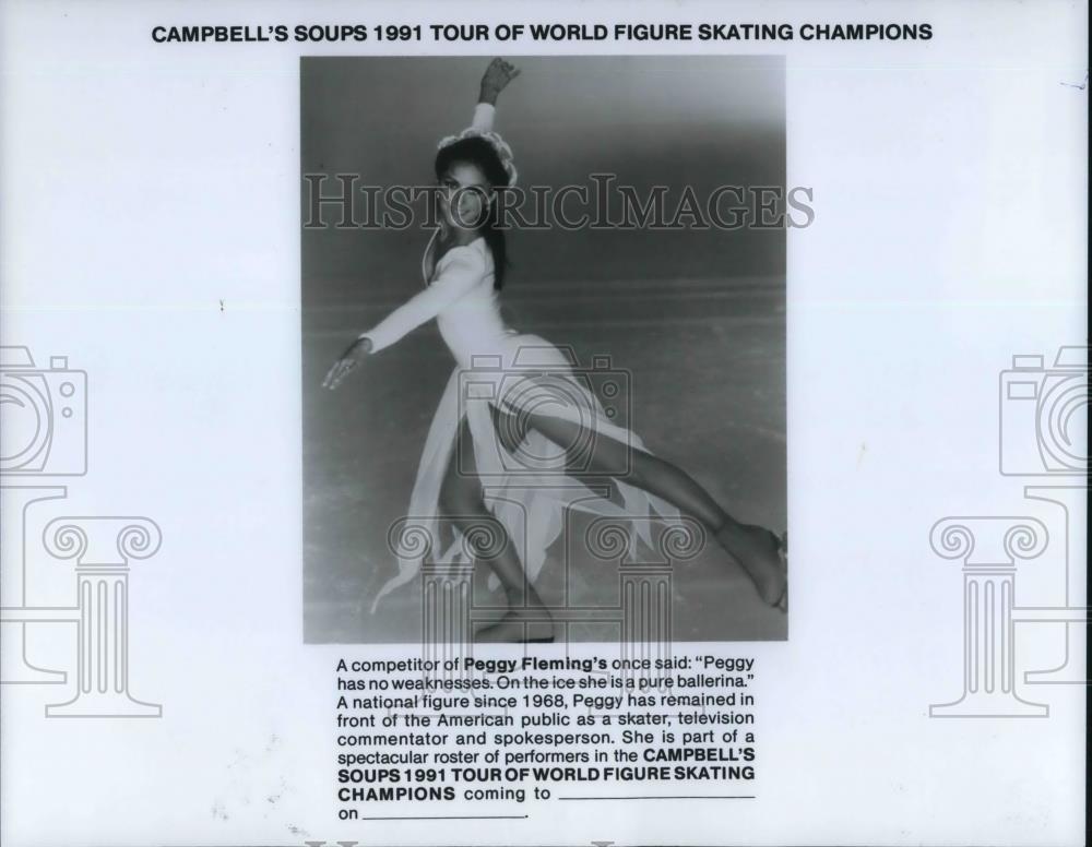 1991 Press Photo Peggy Fleming Campbell Soup 1991 Tour Figure Skating - Historic Images