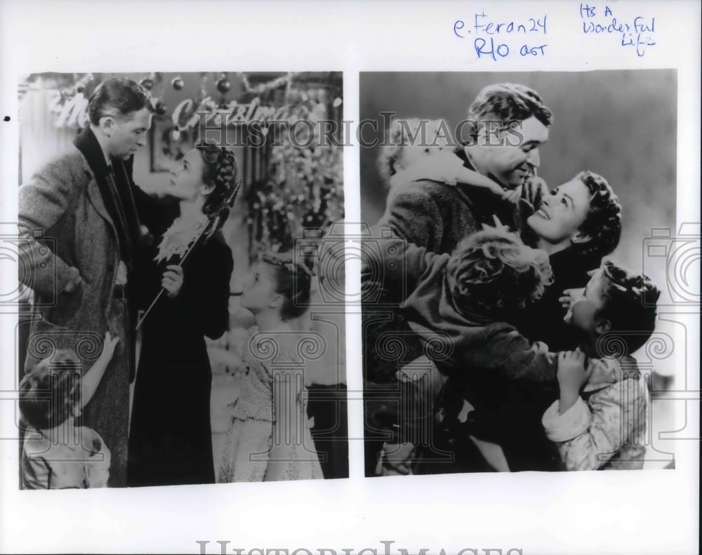 1995 Press Photo James Stewart & Donna Reed in It's a Wonderful Life - cvp19956 - Historic Images