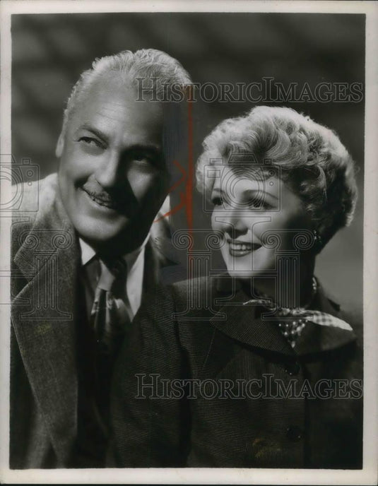 1955 Press Photo Janet Gaynor & Charles Farrell - cvp12124 - Historic Images
