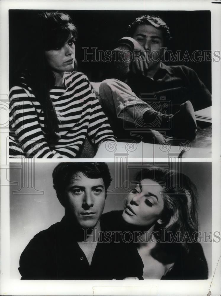 1973 Press Photo Dustin Hoffman, Katherine Ross & Anne Bancroft in The Graduate - Historic Images