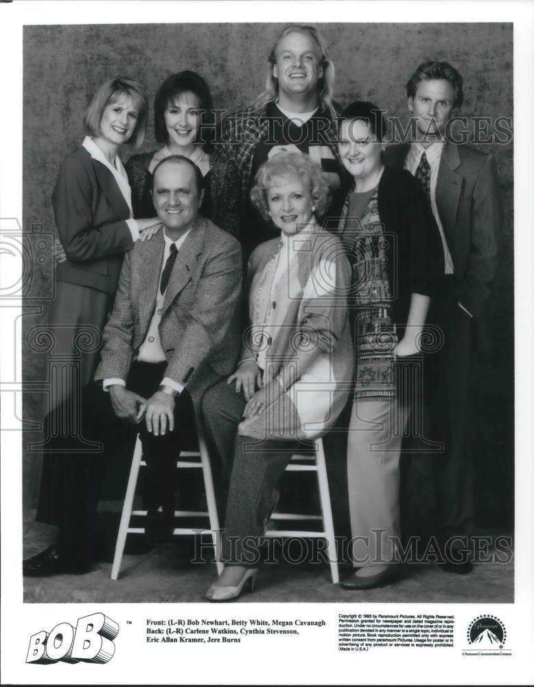 1993 Press Photo Bob Newhart Betty White Megan Cavanagh Carlene Watkins on Bob - Historic Images