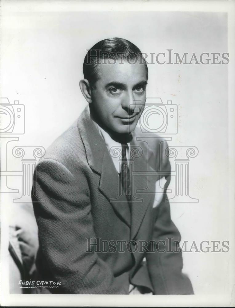 1953 Press Photo Eddie Cantor Actor Comedian Singer Dancer Entertainer - Historic Images