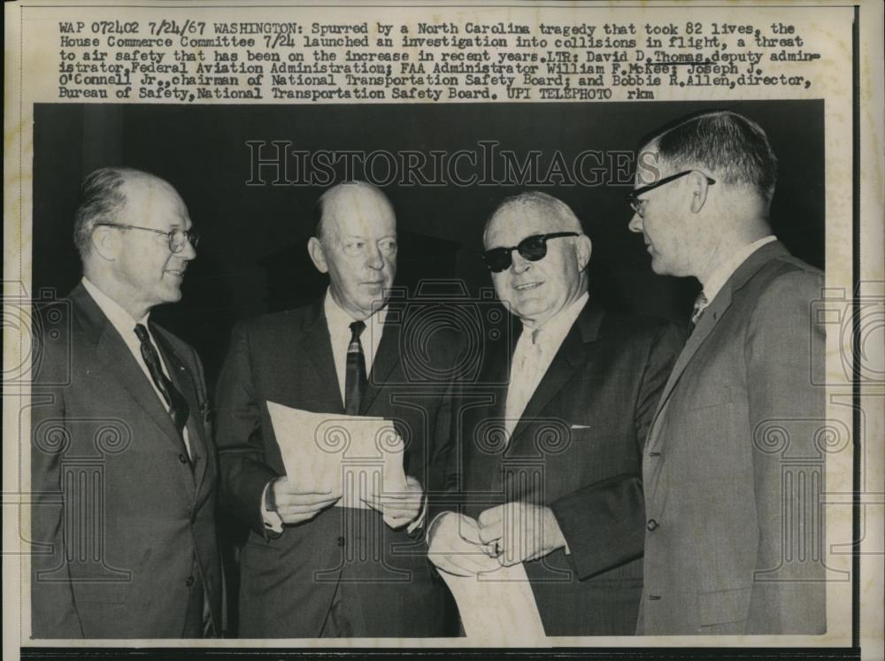 1967 Press Photo David Thomas, William McKee, Joseph O&#39;Connell Jr &amp; Bobbie Allen - Historic Images