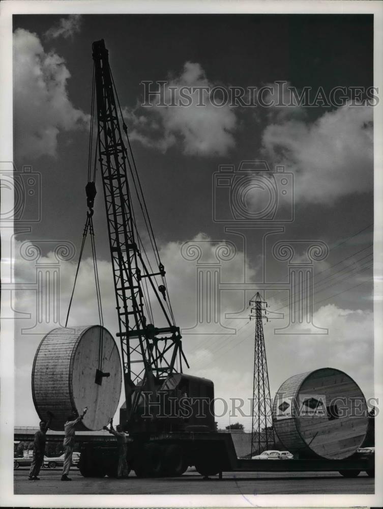 1962 Press Photo Goodyear&#39;s industrial product plant - Historic Images