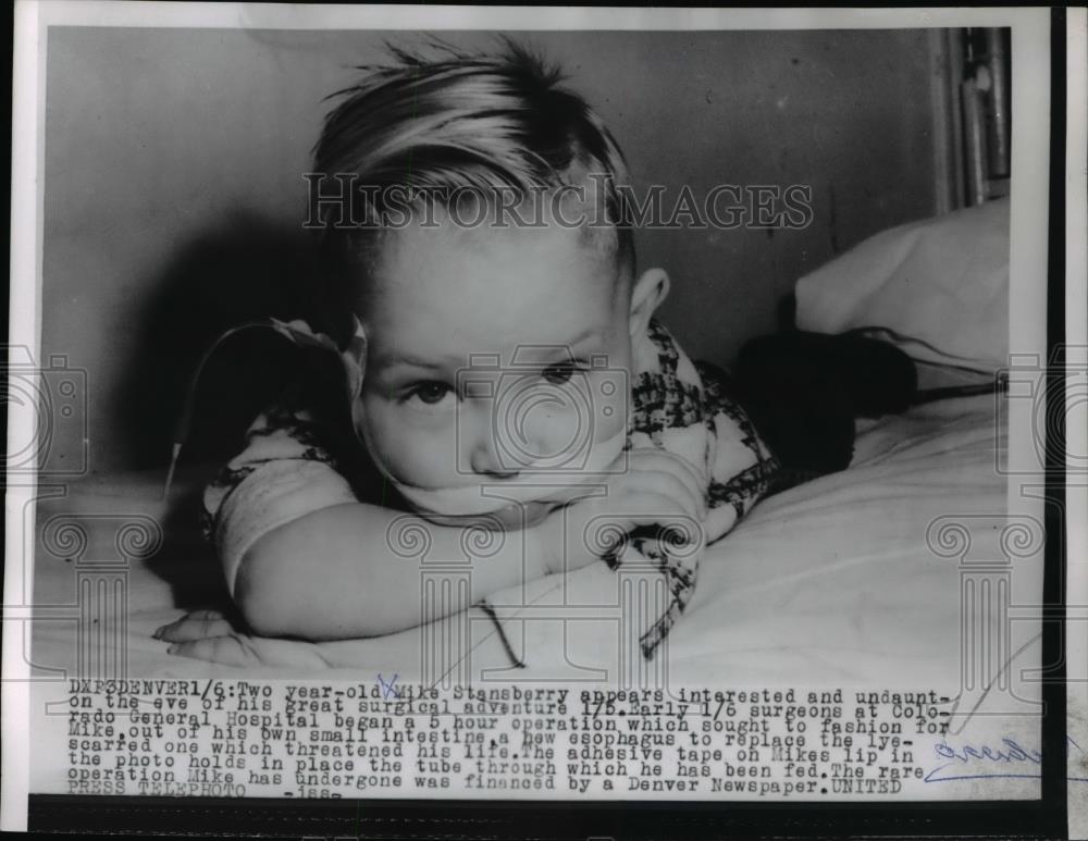 1955 Press Photo Mike Stansberry&#39;s SurgicalAdventure - Historic Images