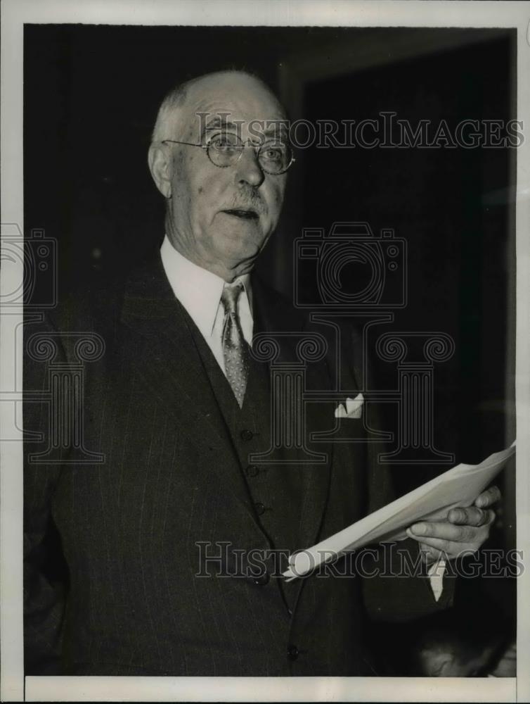 1938 Press Photo L C Sarin of Cleveland, Vice-President of the Lake Carriers - Historic Images