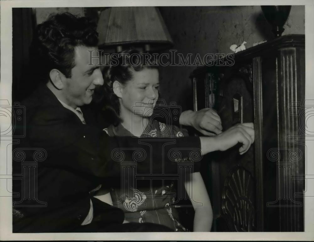 1938 Press Photo Jane Collins Scola with her husband August Scola - Historic Images