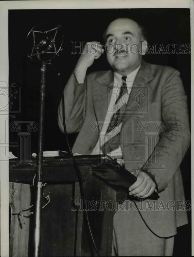 1938 Press Photo Rev.Gerald B.Inrod in Campaign speech at Large out door meeting - Historic Images