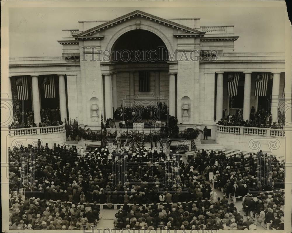 1929 Press Photo Memorial Day Arlington Amphitheater Washington DC Coolidge - Historic Images